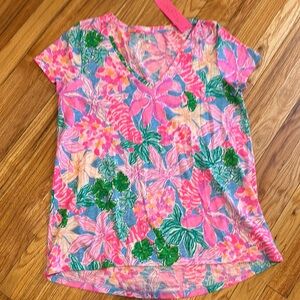 Floral V-Neck Lily Pulitzer Top NWT